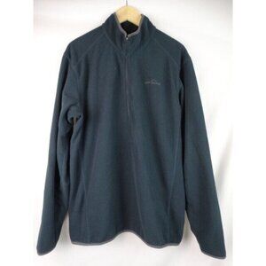 Eddie Bauer Mens Shirt Size LT Blue 1/4 Zip Collar Waffle Long Sleeve Sweatshirt
